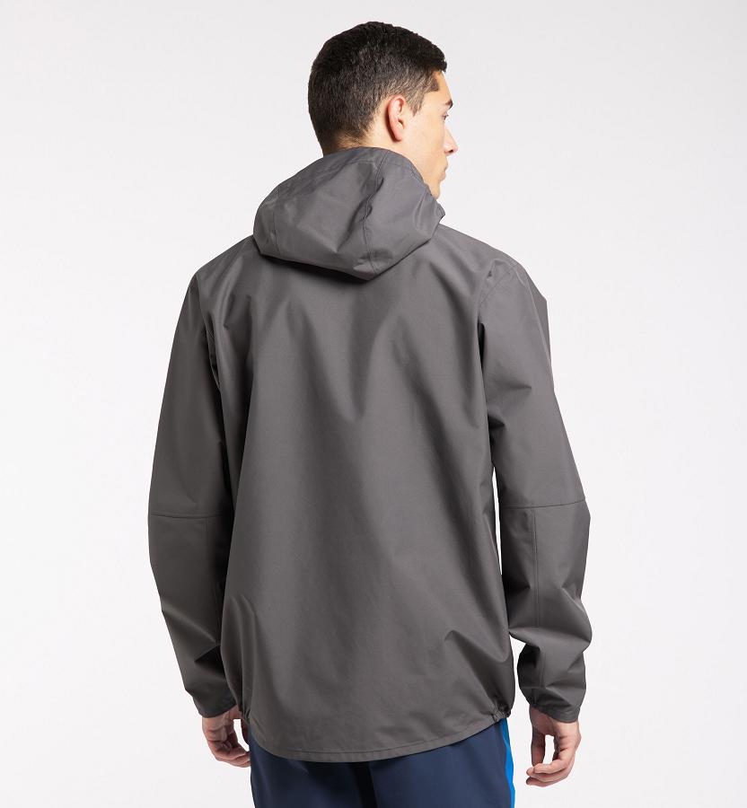 Haglöfs Mens Spira Waterproof Jacket Black New Zealand 61725GLFQ
